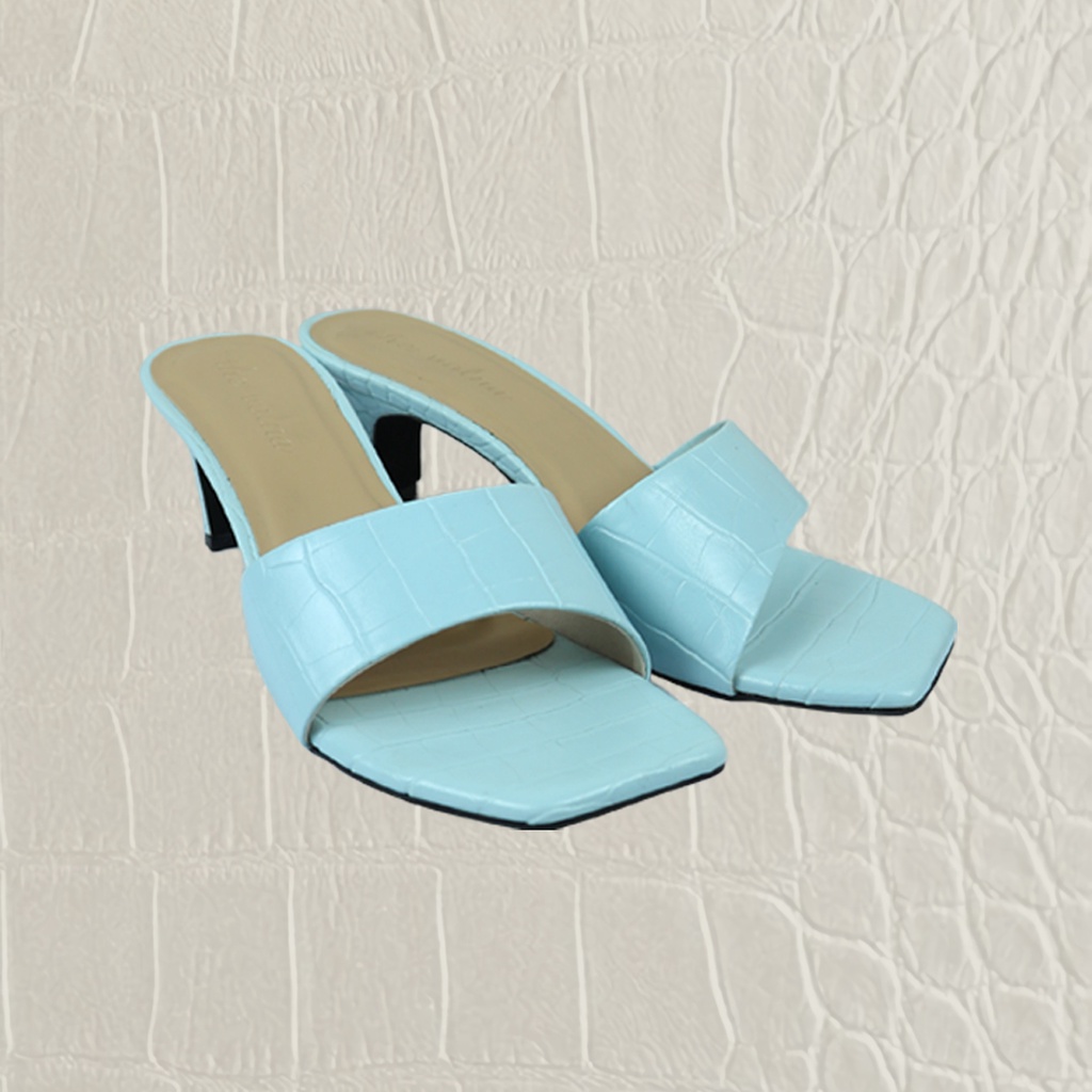 Grosir Sandal Heels Wanita Volna Biru Muda