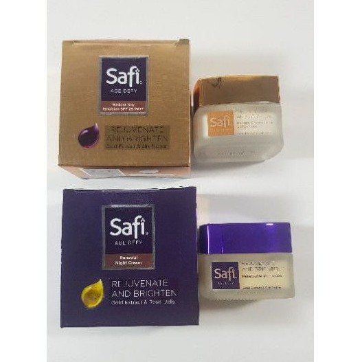 Krim Siang dan Malam Safi Age Defy Rejuvenate Brighten Day (25gr) & Night Cream (25gr)