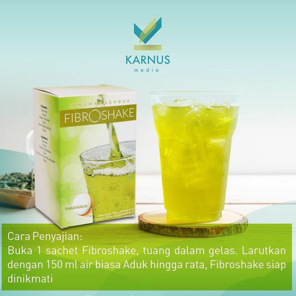 FIBROSHAKE Minuman Kaya Serat -  Diet dan Detox Alami - Melancarkan BAB