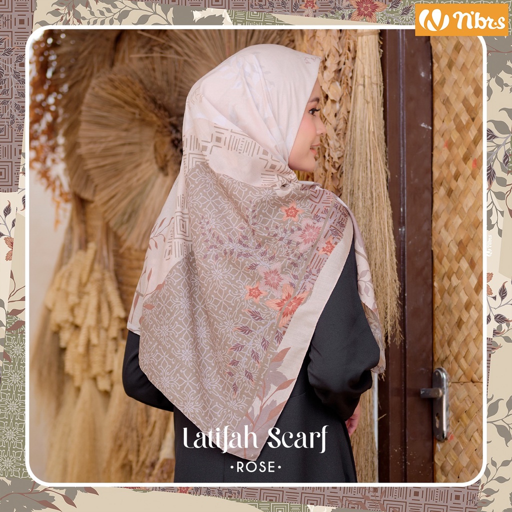 Hijab Segiempat Latifah Scarf Bahan Voal Nibras Hijab Murah Fashion Style