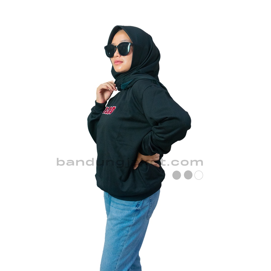 TATAMI HLRD SWEATER CRAWNECK BORDIR HITAM // SWEATSHIRT HOLYRIDER BORDIR