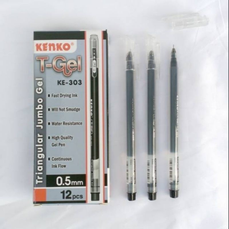 

Pen Gel Kenko T-Gel KE-303 Triangular Jumbo Gel Per Lusin