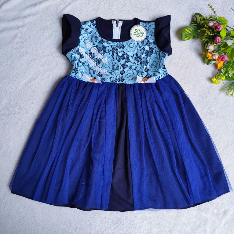 Dress Anak 4 5 6 tahun baju anak cewek tutu gaun mewah anak perempuan ( Dress Ziran tutu )