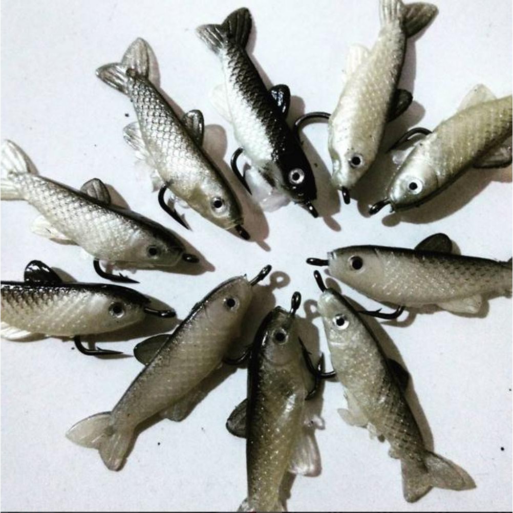 Umpan Pancing Special Soft Lure Bentuk Ikan Ada Mata Kail Yang