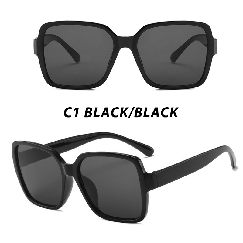 ✅COD [BBS] Korean Fashion Style Kacamata Hitam Wanita Oversized Frame Kacamata Hitam Sunglasses