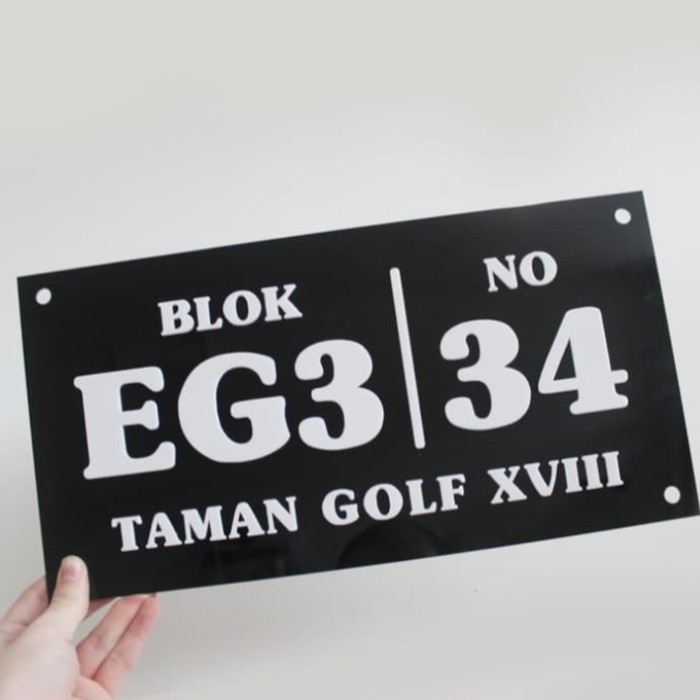 

Nomor rumah acrylik Timbul & Stiker Cuting 30x17cm Keren - Dasar Putih STIKER CUTING Elegan