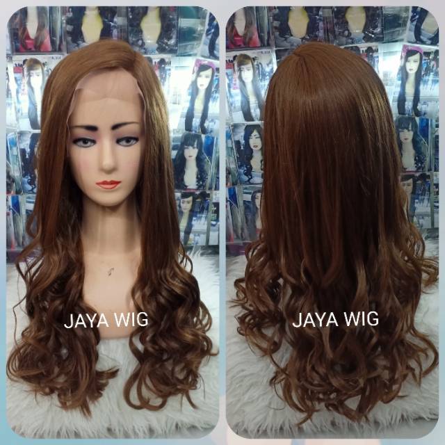 Lace Wig Curly Panjang / Wig Rambut Palsu Wanita Model Keriting / Frontlacewig Wave / Wig Curly