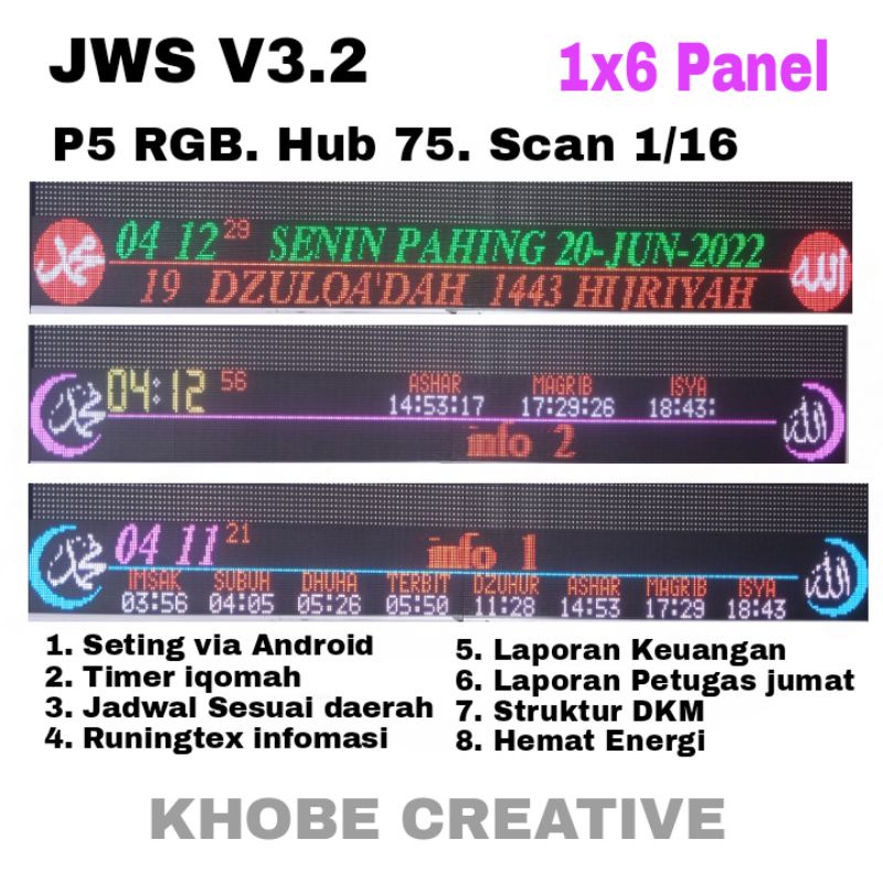KHOBE JWS 1X6 P5RGB WIFI BLUETOOTH