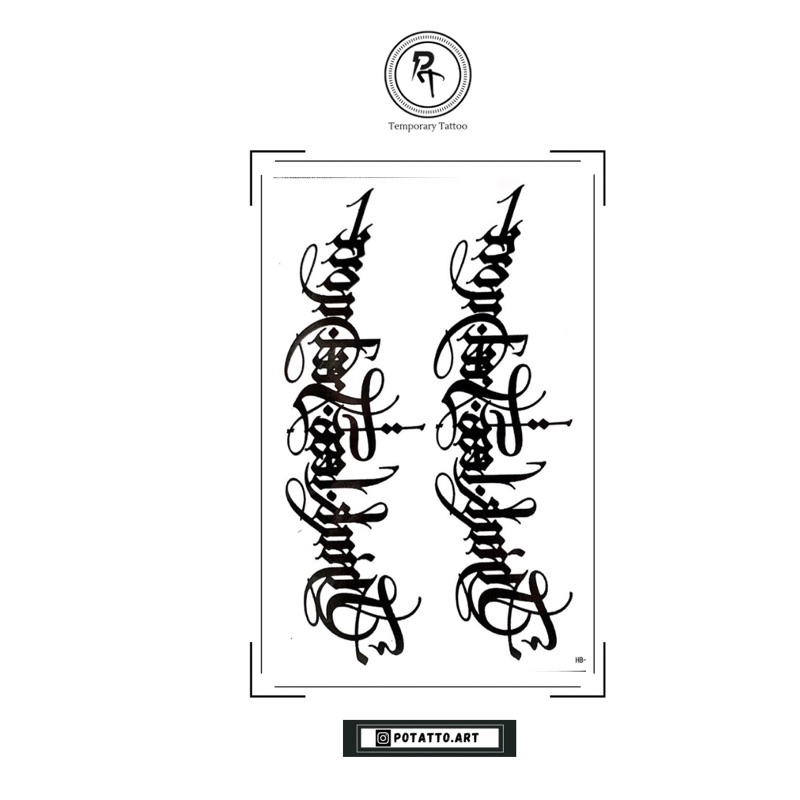 tatto temporer tulisan