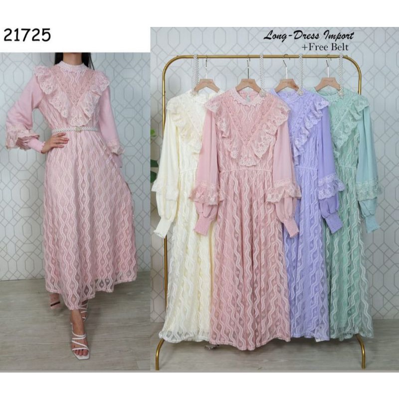 Gamis brukat import by VNS