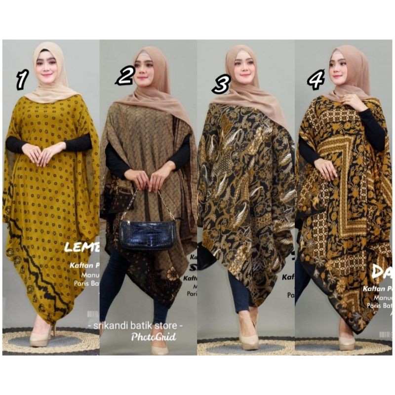 DRESS BATIK KAFTAN Asimetris BATIK KANTOR WANITA KAFTAN ...