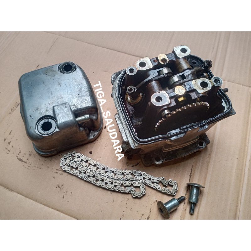 CYLINDER HEAD BLOCK HEAD BLOCK KOP PALA BUSI FULL SET KOMPLIT  HONDA BEAT KARBU SCOOPY KARBU SPACY K