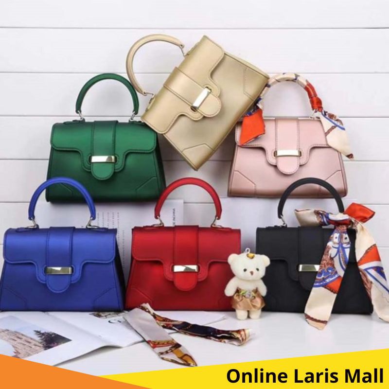 OLM - J153 {FREE SYAL & BONEKA} TAS JELLY HANDBAG BESAR / JELLY BAG UKURAN BESAR / TAS WANITA