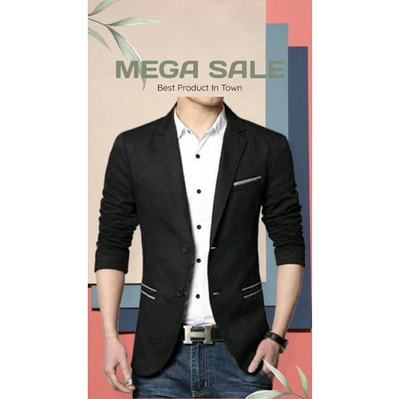 Jas Blazer Pria List Putih / Jas Wisuda / Blazer Pria Casual / Model Blazer Pria 2022/ Jas Pria Terb