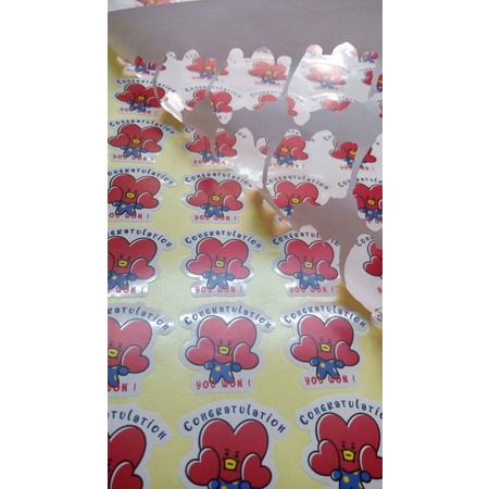 (10 pcs) Stiker Segel Korean style Stiker Perlengkapan Packing Dus Hampers Thankyou Open Me Bts BT21 By Aqilsolution