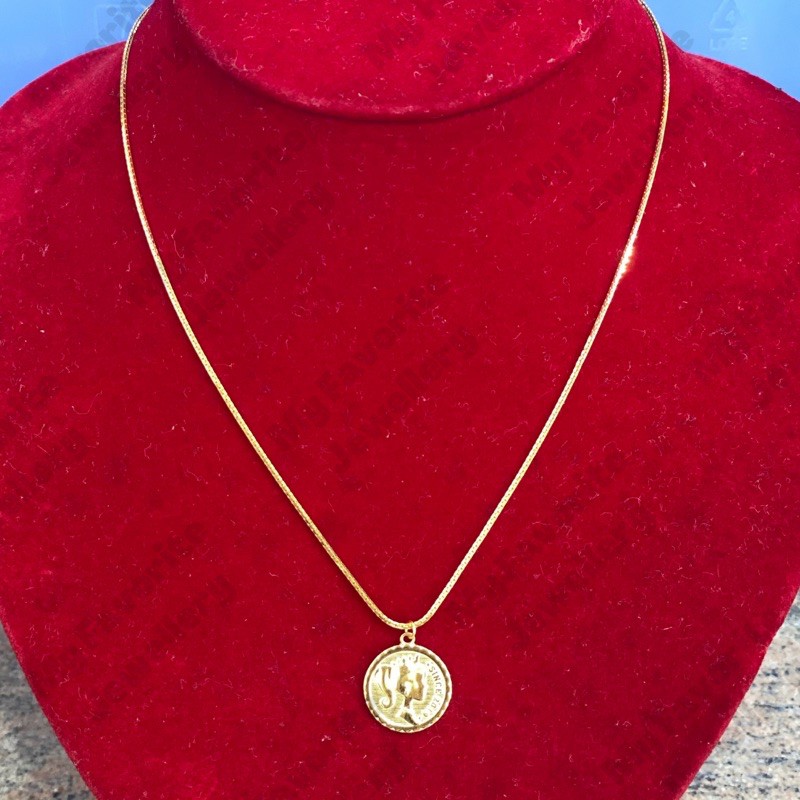 Kalung Liontin Koin Princess Emas Asli Kadar 700