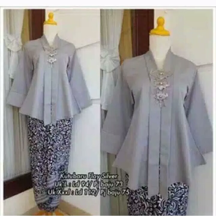 KEBAYA FLOY SET KUTUBARU MAGENTA/kebaya seragam/baju wisuda/kebaya murah/kebaya floy/kebaya kutubaru
