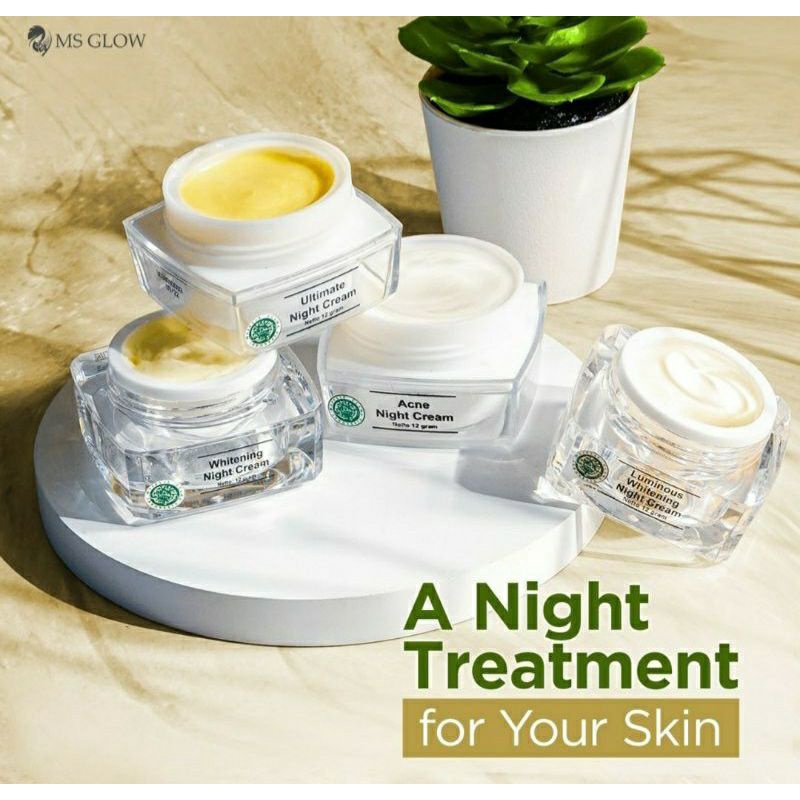 [SIAP KIRIM] NIGHT CREAM MS GLOW / CREAM MALAM MS GLOW / night cream ms glow / cream malam ms glow