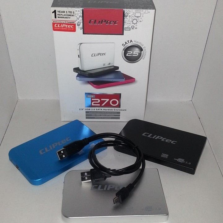 Casing Sata Casing Harddisk Sata 2.5" Usb 2.0 Casing Hard Disk Cliptec