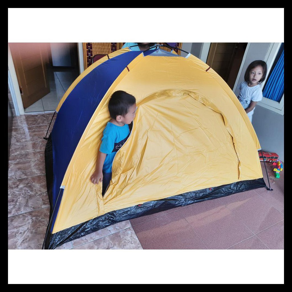 BARANG BARU TENDA CAMPING 2 3 ORANG DEWASA ALAS TERPAL TENDA KEMPING 2 ORANG