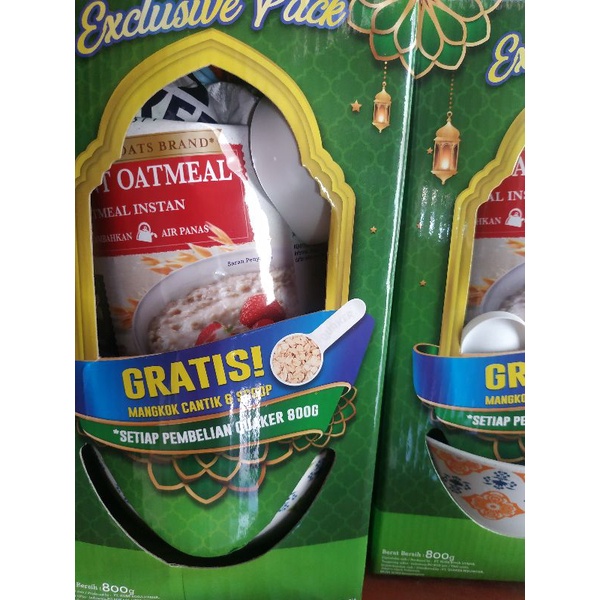 

quaker instan 800gr gratis bowl