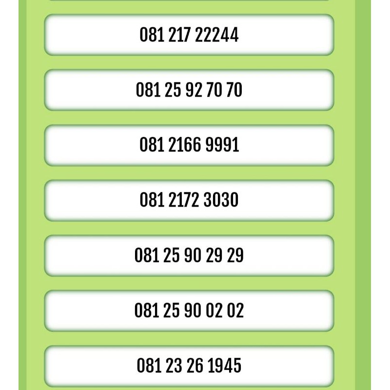 Nomor Cantik Simpati 11 Digit Murah