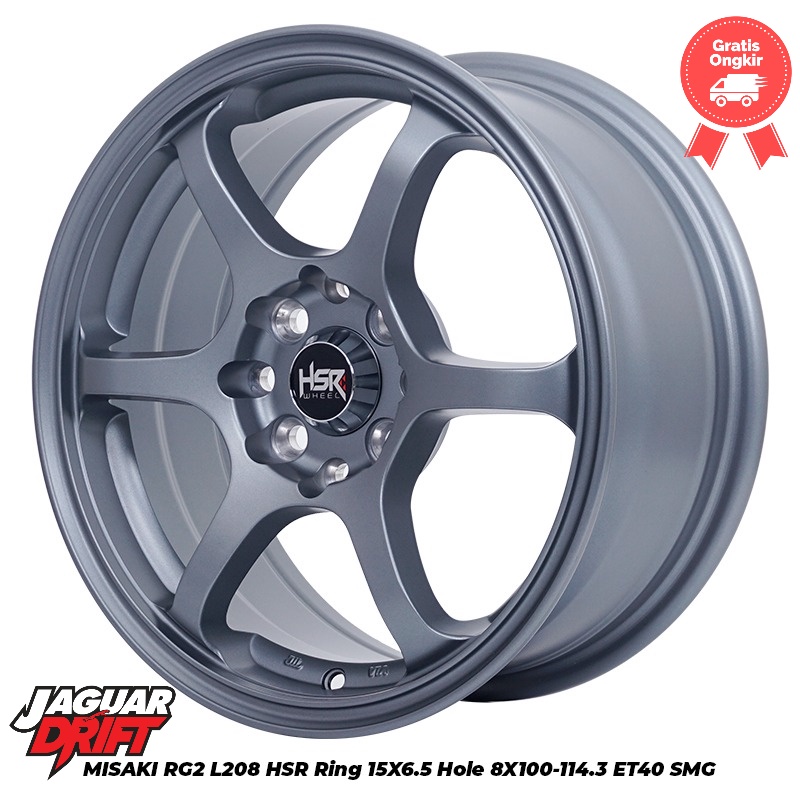 Velg Mobil Hsr Misaki RG2 R15 X 6,5 H8 X 100/114,3 ET42 Brio Agya Yaris Mobilio Sirion Corolla Vios 