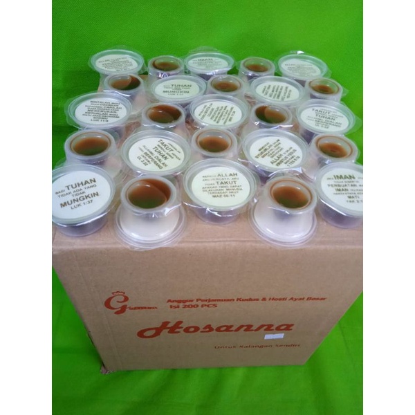 

terlaris SIRUP anggur perjamuan kudus hosti ayat besar hosanna isi 200