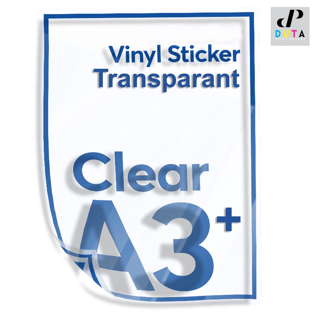 

Cetak Stiker Transparent A3+ || Print Transparant Vinyl A3+ Label Makanan || Stiker Usaha & Kiss Cut - Kotak, Bulat Transparansi Doff Glossy