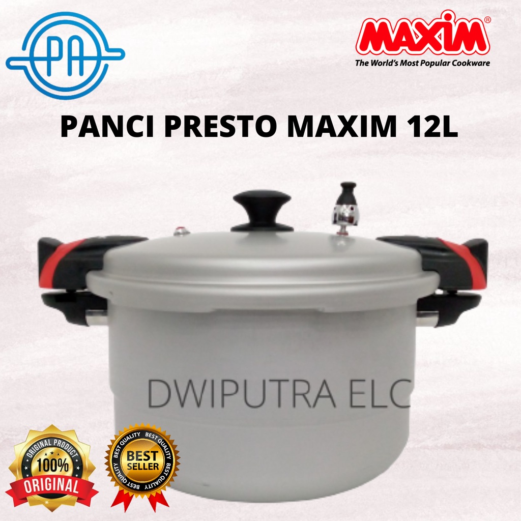 Jual PANCI PRESTO MAXIM 12L 12 LITER Maxim Presto Pressure Cooker 30 cm ...