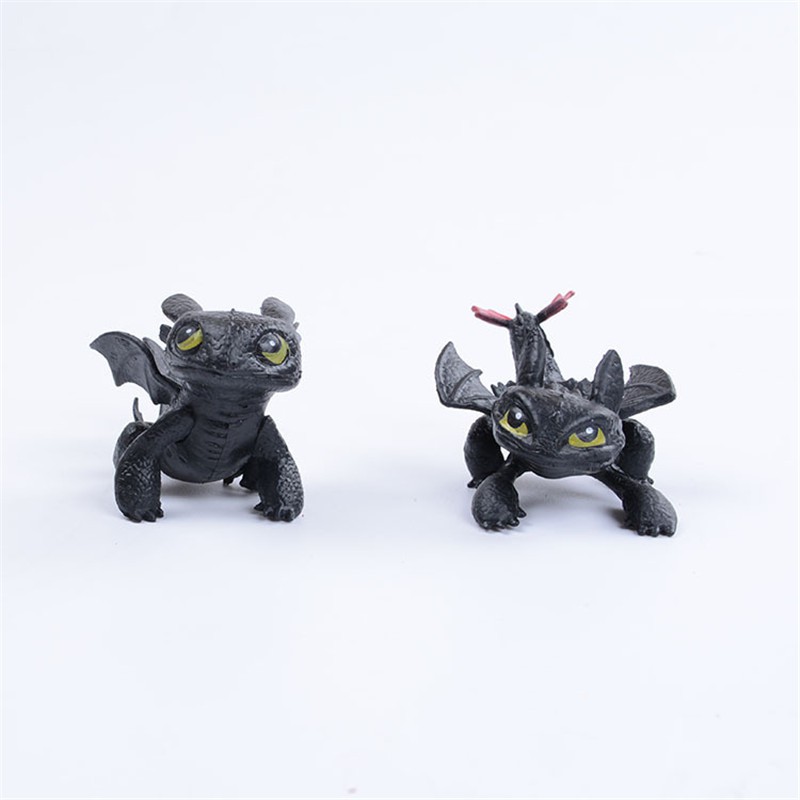 Mainan Action Figure Toothless Model Anime How To Train Your Dragon Bahan Pvc Ukuran 7-8cm Untuk Koleksi Anak