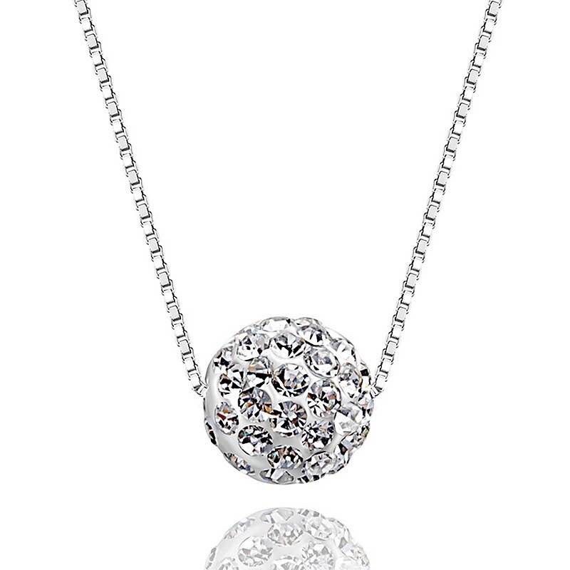[Bayar di Tempat] Kalung Wanita Diamond Titanium Alloy Crystal Jewelry Women Necklace