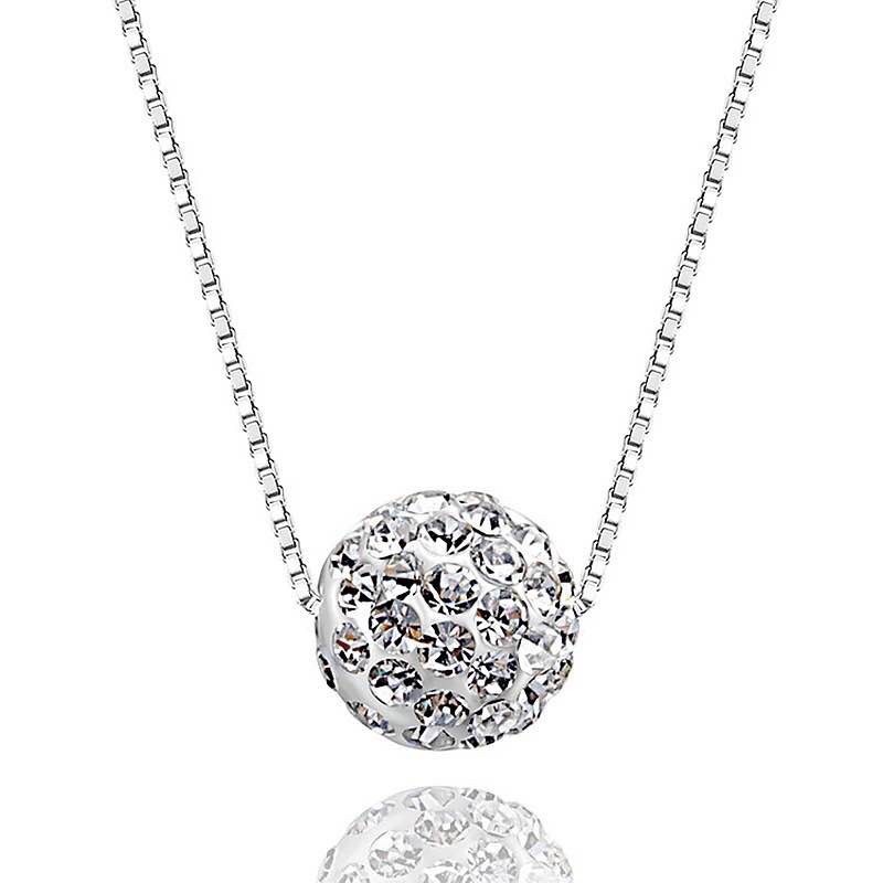 [Bayar di Tempat] Kalung Wanita Diamond Titanium Alloy Crystal Jewelry Women Necklace