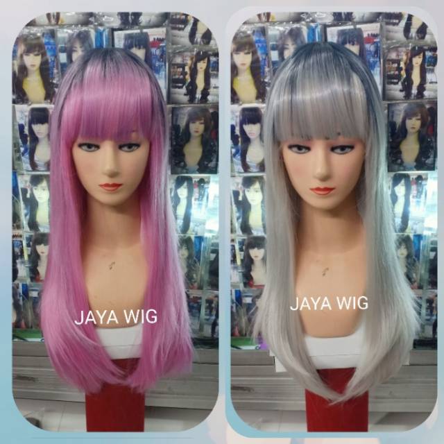 WIG RAMBUT PALSU WANITA /WIG PANJANG /WIG LURUS PANJANG OMBRE /FRONTLACEWIG /LACE WIG