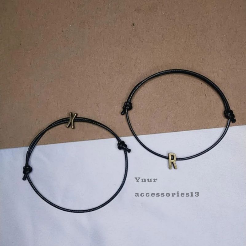 Gelang huruf bronze inisial nama A-M