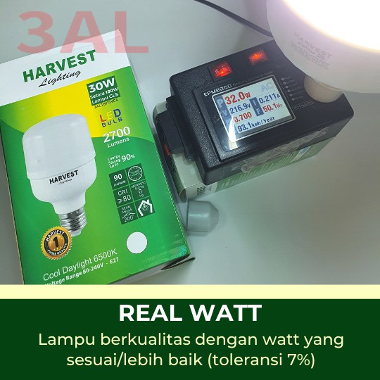 30W HARVEST LIGHTING Lampu Kapsul LED T-Bulb 30 watt Lampu Hemat Energi Original Bersertifikat SNI dan Bergaransi