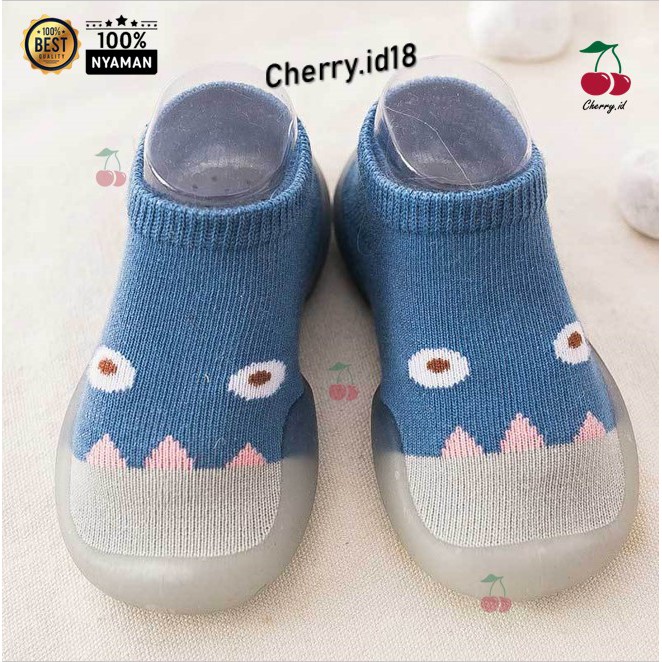 Cherry COD Sepatu Bayi / Sepatu Prewalker Karakter Lucu Bahan Anti Selip / Kaos Kaki Bayi - WZ04