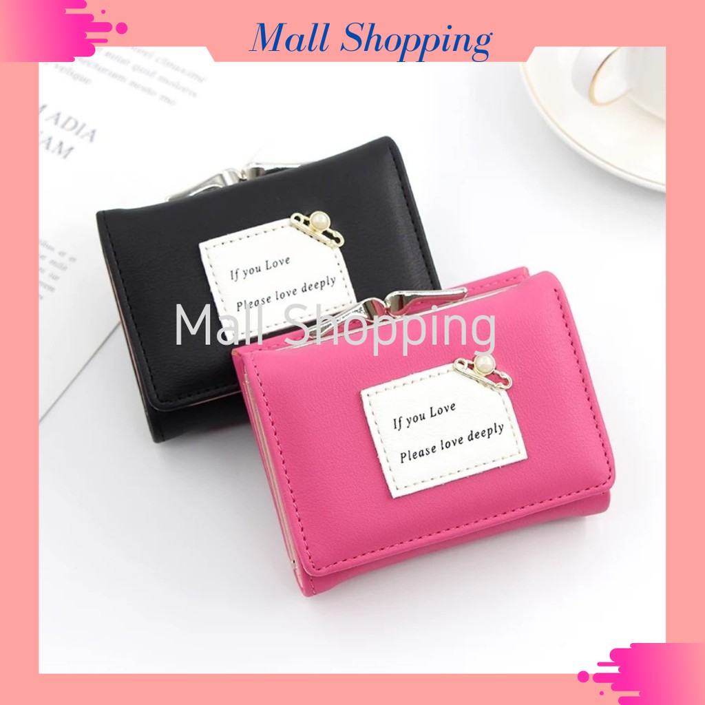 (COD) Dompet Lipat Wanita Dompet Koin Kualitas Kulit Import MALL SHOPPING