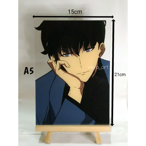 CUSTOM GLASS PAINTING ACRYLIC A5 (HARD) Anime Manga Manhwa Webtoon Genshin Lukis 2D Kaca Akrilik