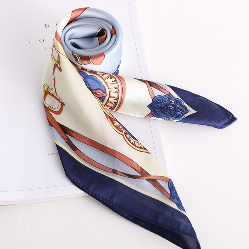 &quot;Saveria&quot; 70x70 cm scarf,  Scarf Leher, Scarf Tas, Bahan High Grade Silk Immitation