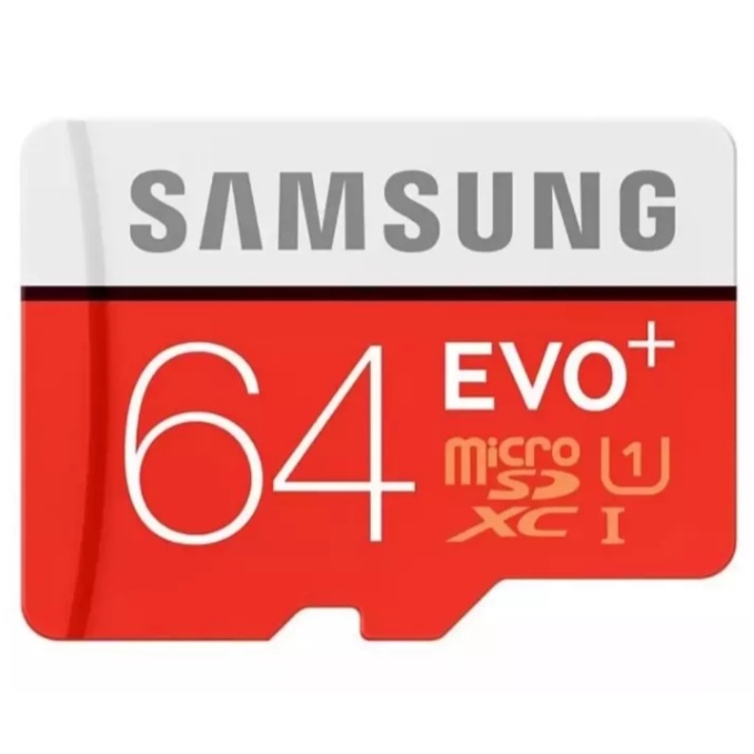 Memory Card-Micro SD Samsung EVO Plus 64GB Class 10 80MB/s With Adapter-Memory Card MicroSDHC Evo Plus 64GB