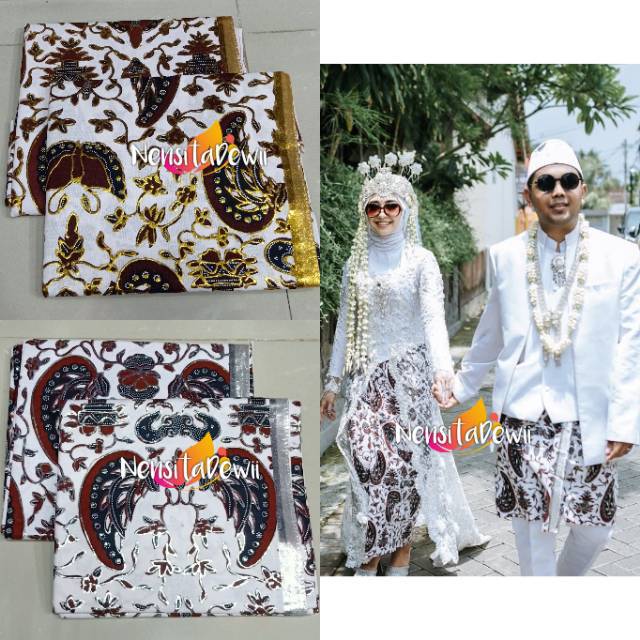 Jarik Set Blangkon Prodo Pengantin motif Sidoasih Besar