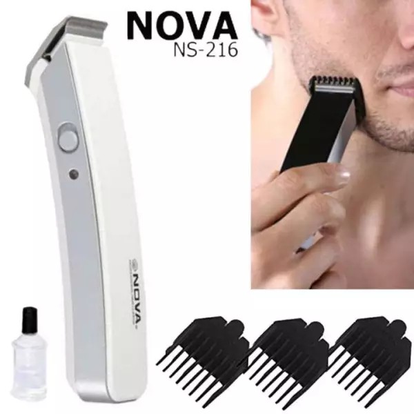 Alat Cukur Kumis Jenggot NOVA Professional Trimmer NS-216 Mesin Cukur Rambut Rechargable