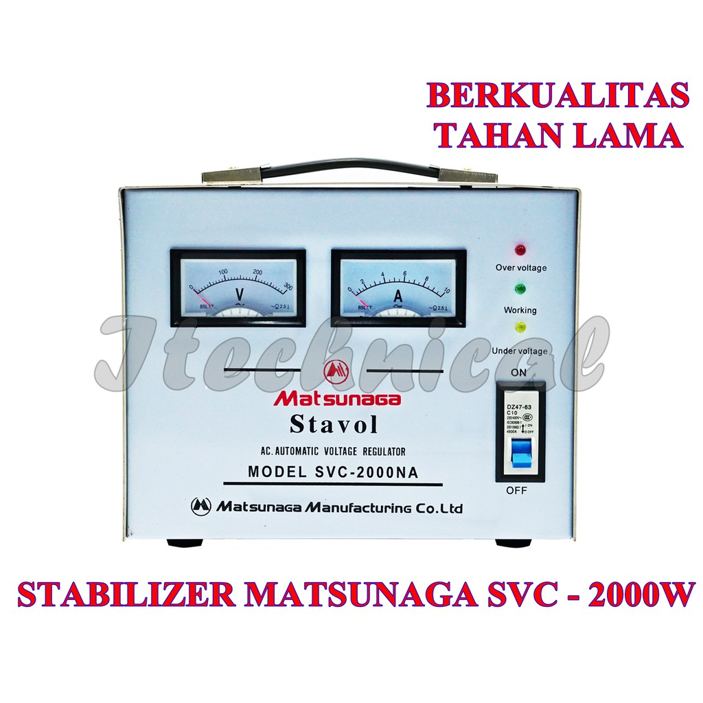 Stavolt SVC 2000W Matsunaga / Stabilizer SVC 2000VA MTS / 2000 Watt