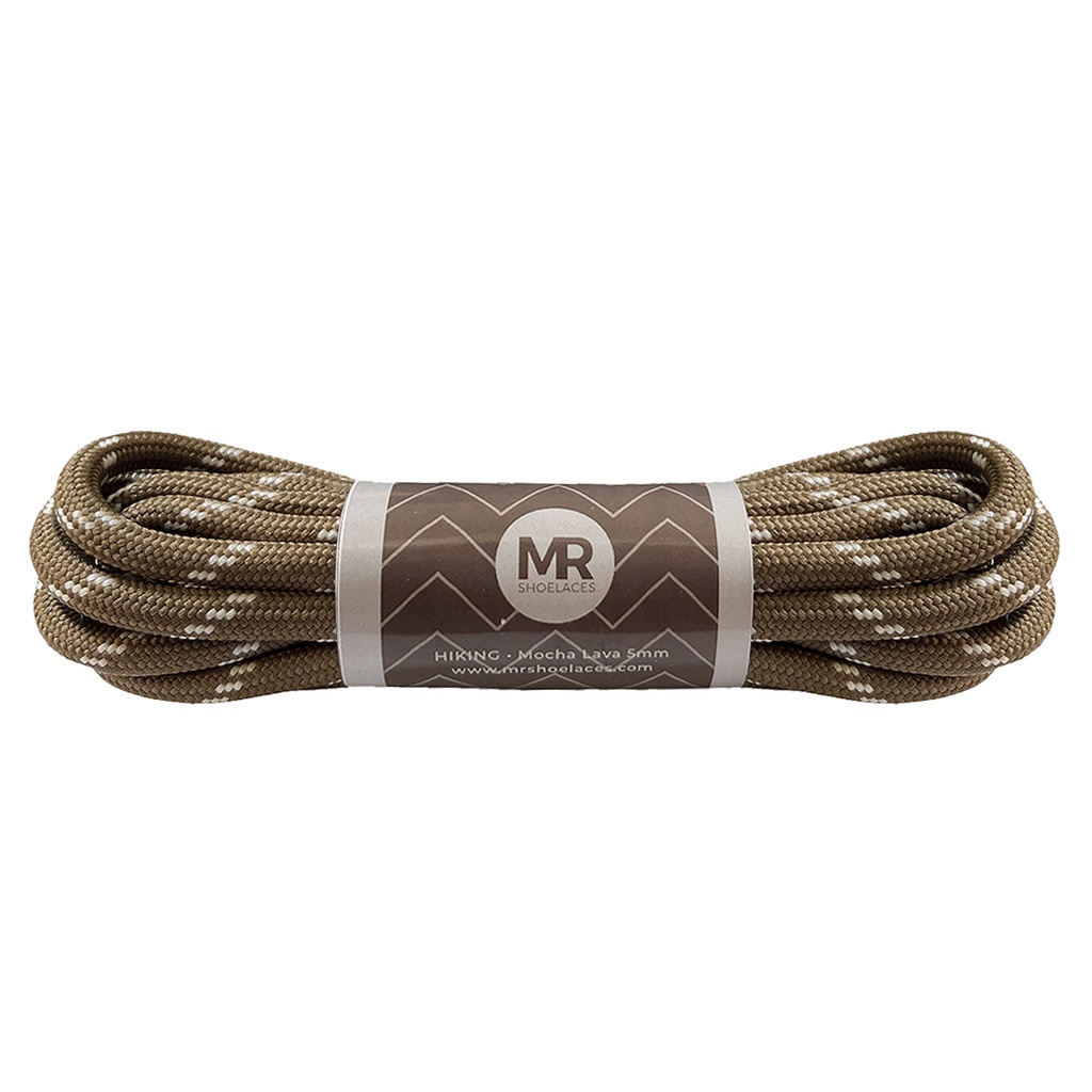 MR Shoelaces HK10 Mocha Lava (Moka) Tali Sepatu Hiking Motif 4-5mm 90cm 100cm 120cm 130cm 150cm 180cm 200cm (Katun Cotton)