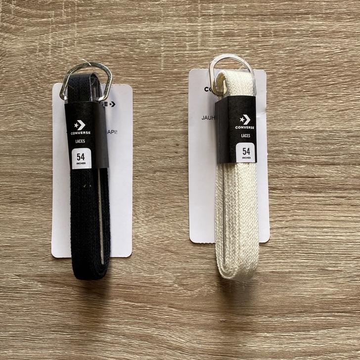 white converse brown laces