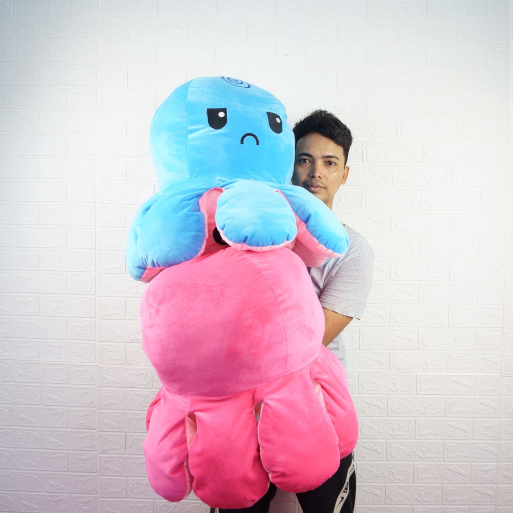 Boneka gurita uburubur super jumbo/boneka reversible