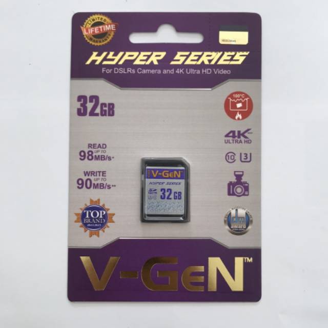 SD Card 32GB Class 10 V-GeN Hyper Series Memory Card 32 GB Vgen