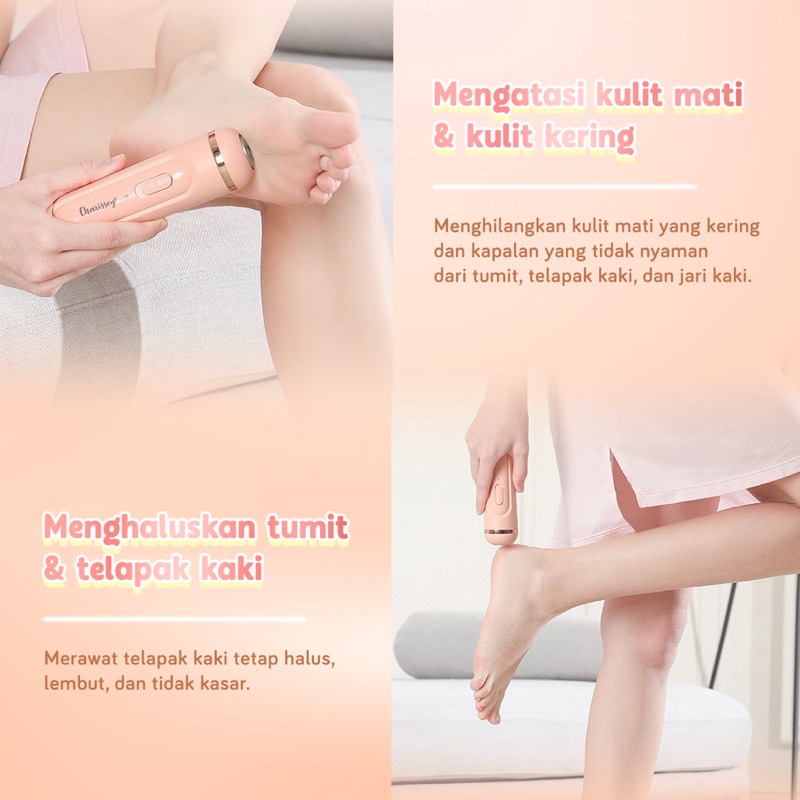 Charissey Foot Grinder / Pengikis Kaki Elektrik / Penghalus Tumit / Kikis Tumit