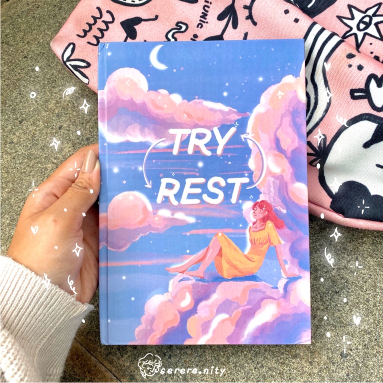 

Sererenity Notebook Journal - TRY TO REST - A5 (15x21 cm)